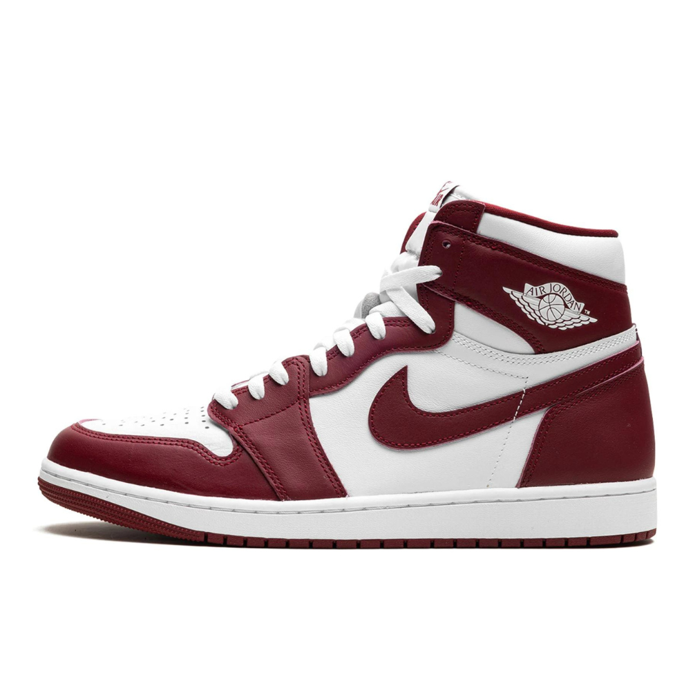 Jordan 1 white with red swoosh best sale