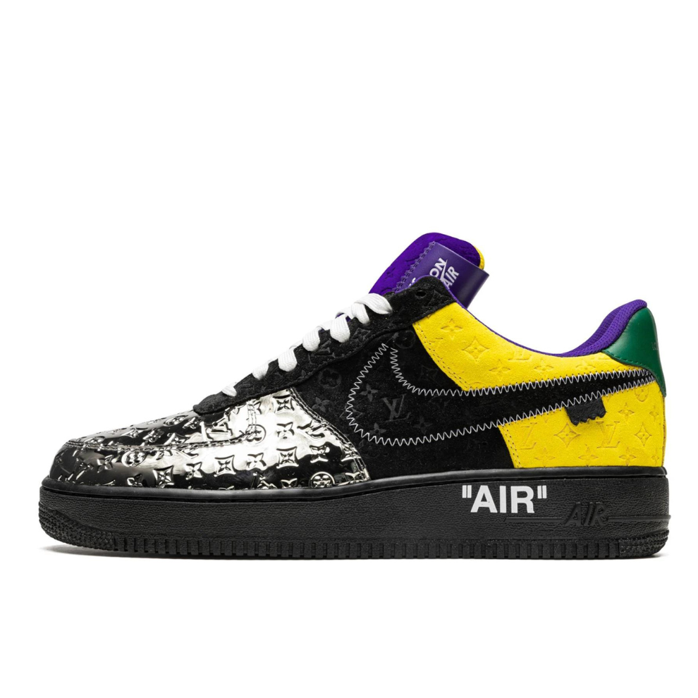 NIKE LOUIS VUITTON AIR FORCE 1 LOW Virgil Abloh Purple Dusk Metallic Silver