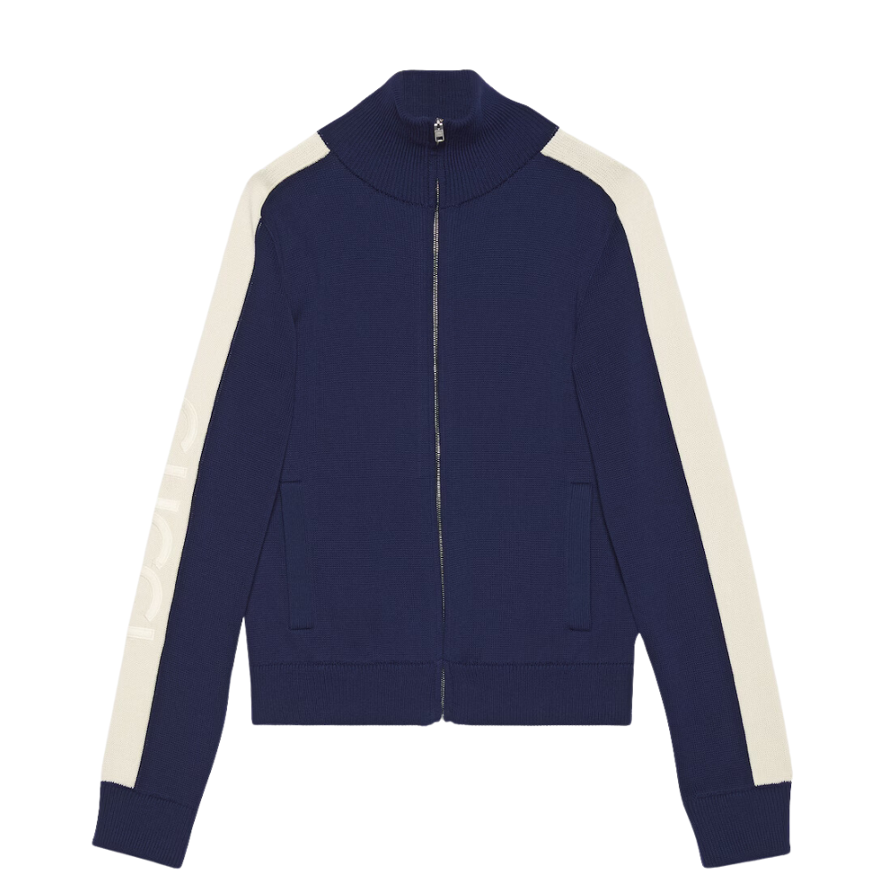 Blue gucci bomber jacket deals