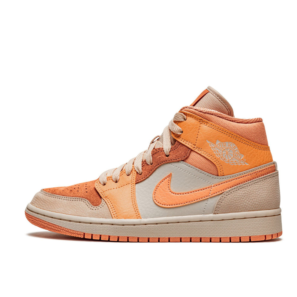 Air jordan 1 mid orange white online