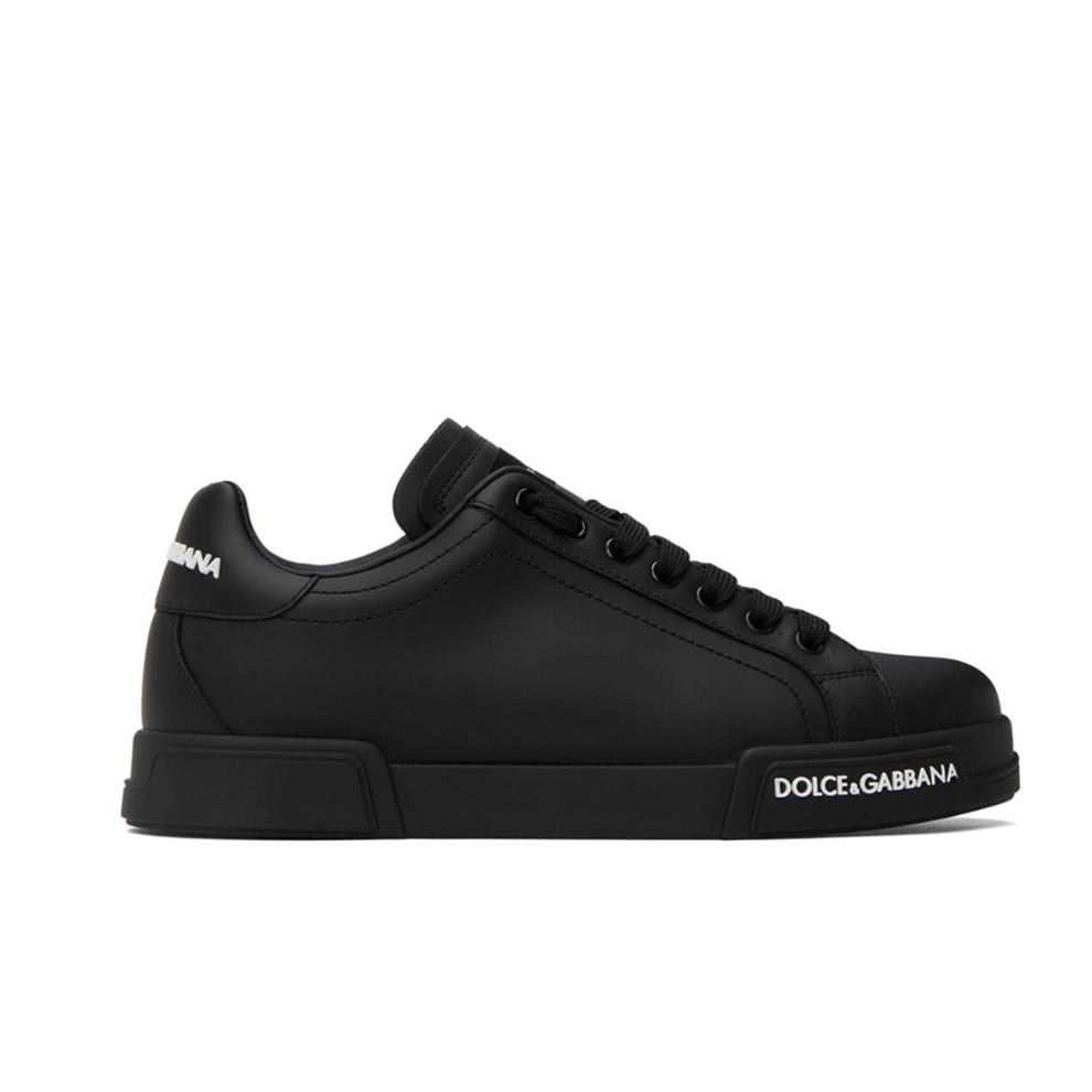 DOLCE GABBANA Black Portofino Sneakers Digital Shoppers