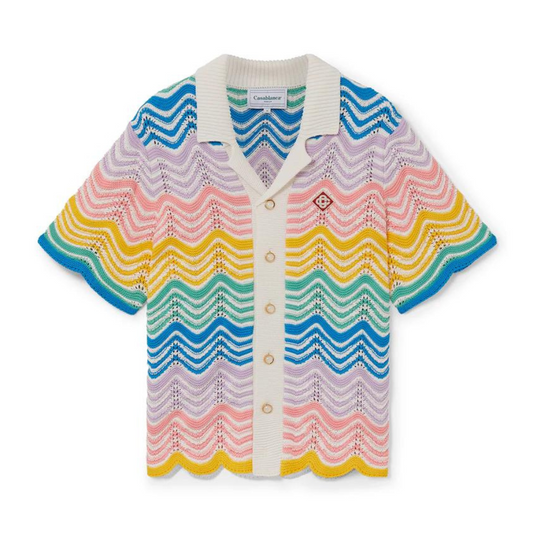 CASABLANCA Gradient Wave Knit Shirt