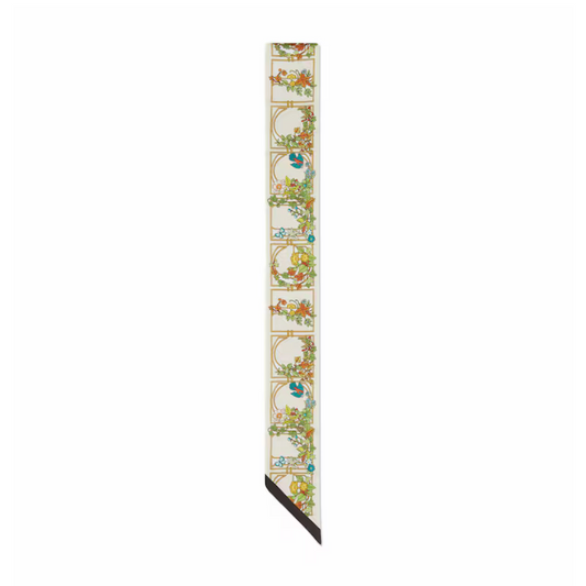 Gucci Animal and floral print silk neck bow