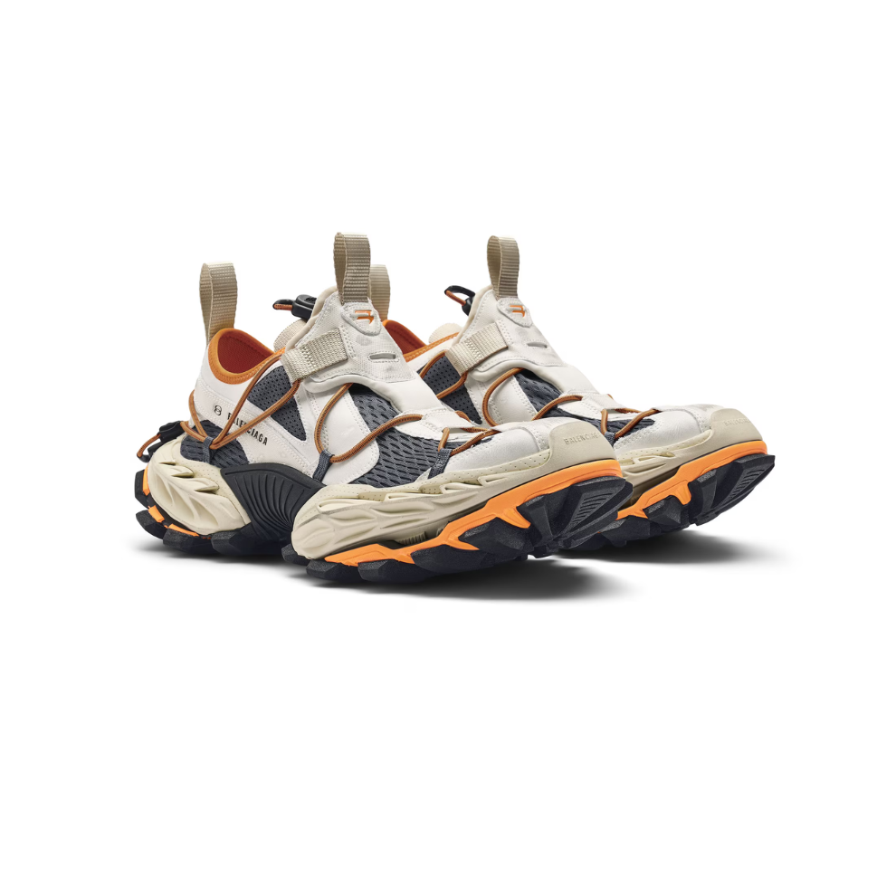 Balenciaga Men's Hike Sneaker in Beige/orange