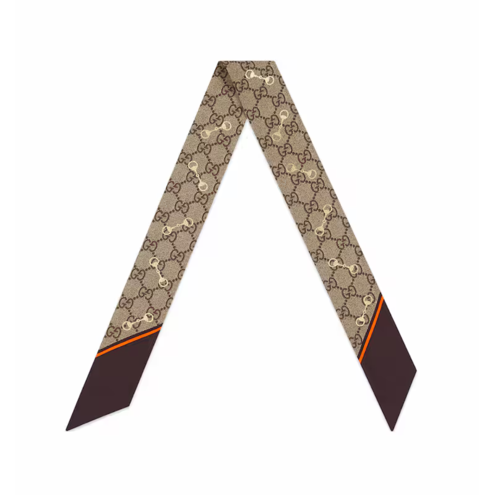 Gucci Printed silk neck bow