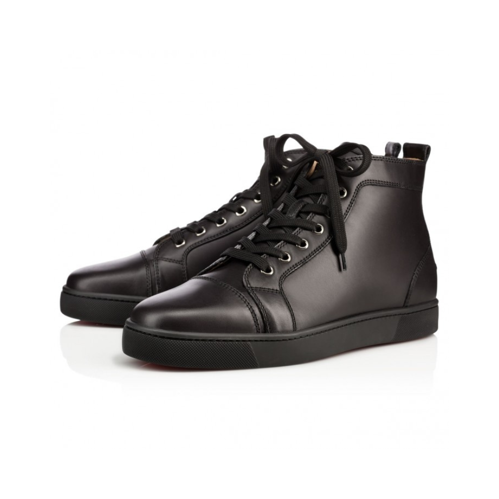 CHRISTIAN LOUBOUTIN Louis High-top sneakers - Calf leather - Black