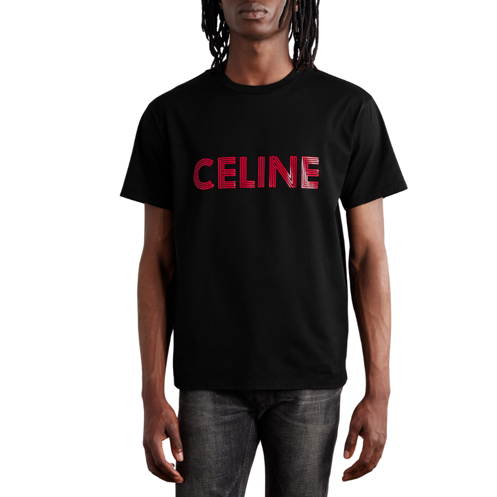 CELINE Logo-Print Cotton-Jersey T-Shirt