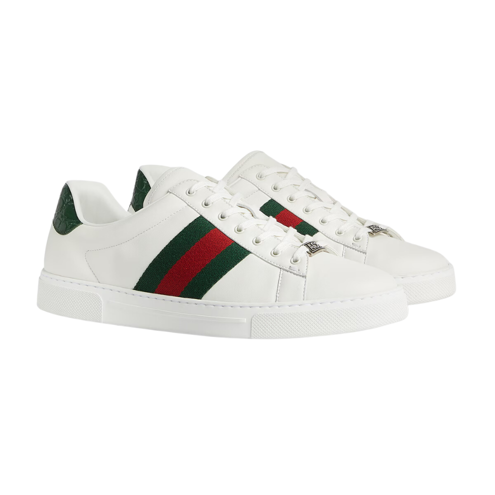 GUCCI MEN'S ACE TRAINER WITH WEB
