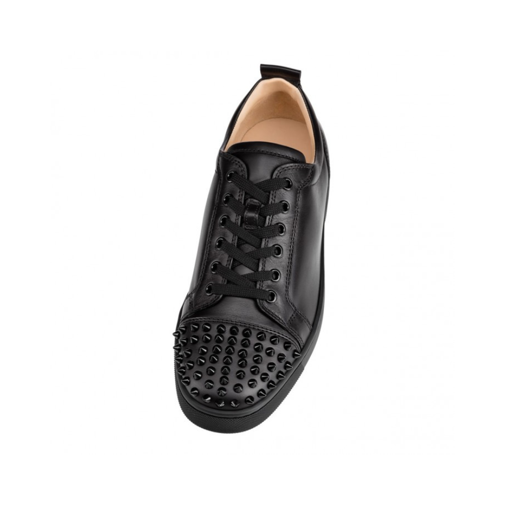 Louis Junior Spikes Sneakers - Calf leather and spikes - Black