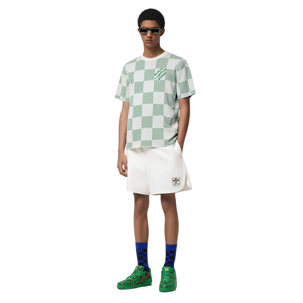 LOUIS VUITTON Damier Knitted Short-Sleeved Crewneck