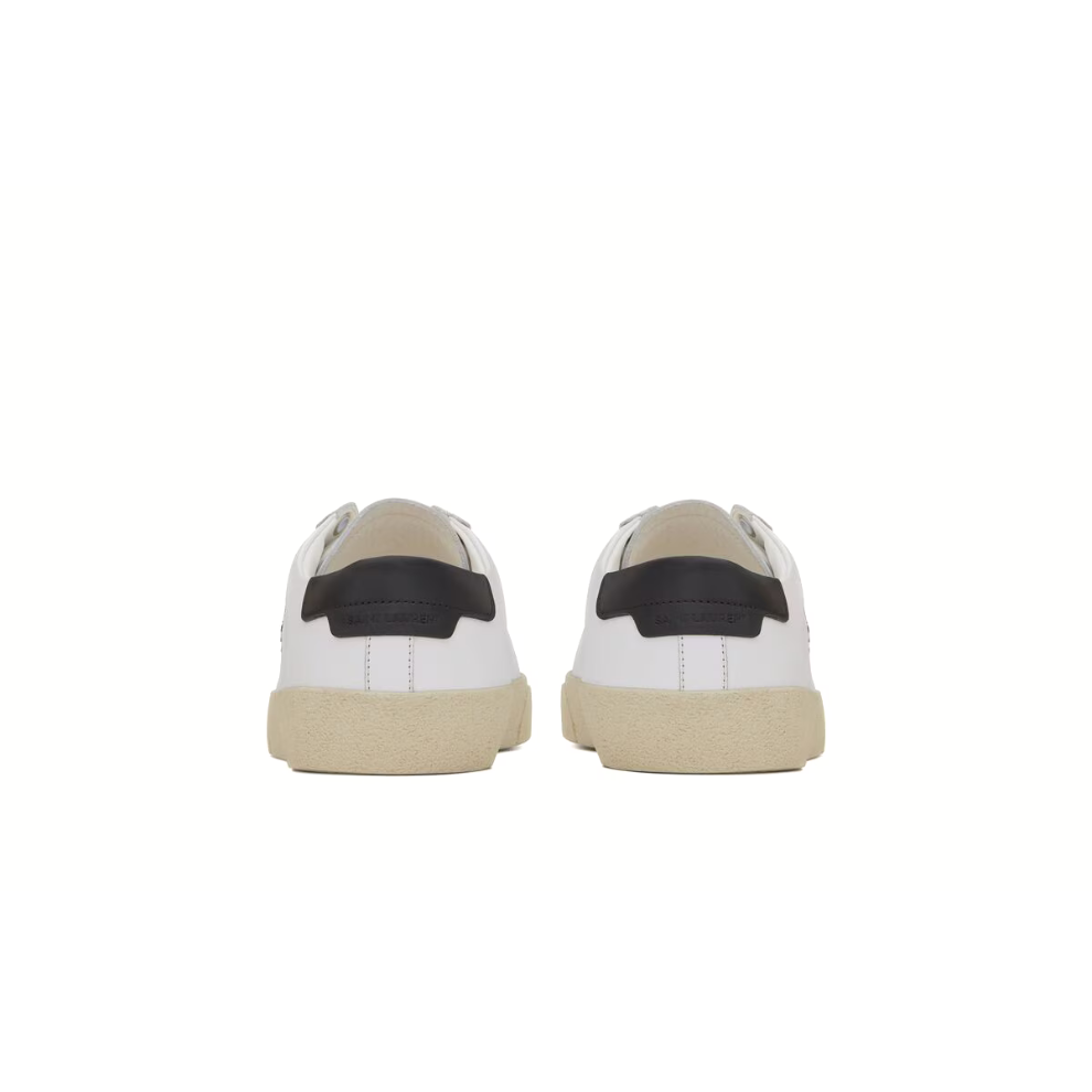 Saint Laurent court classic sl/06 embroidered sneakers in smooth leather