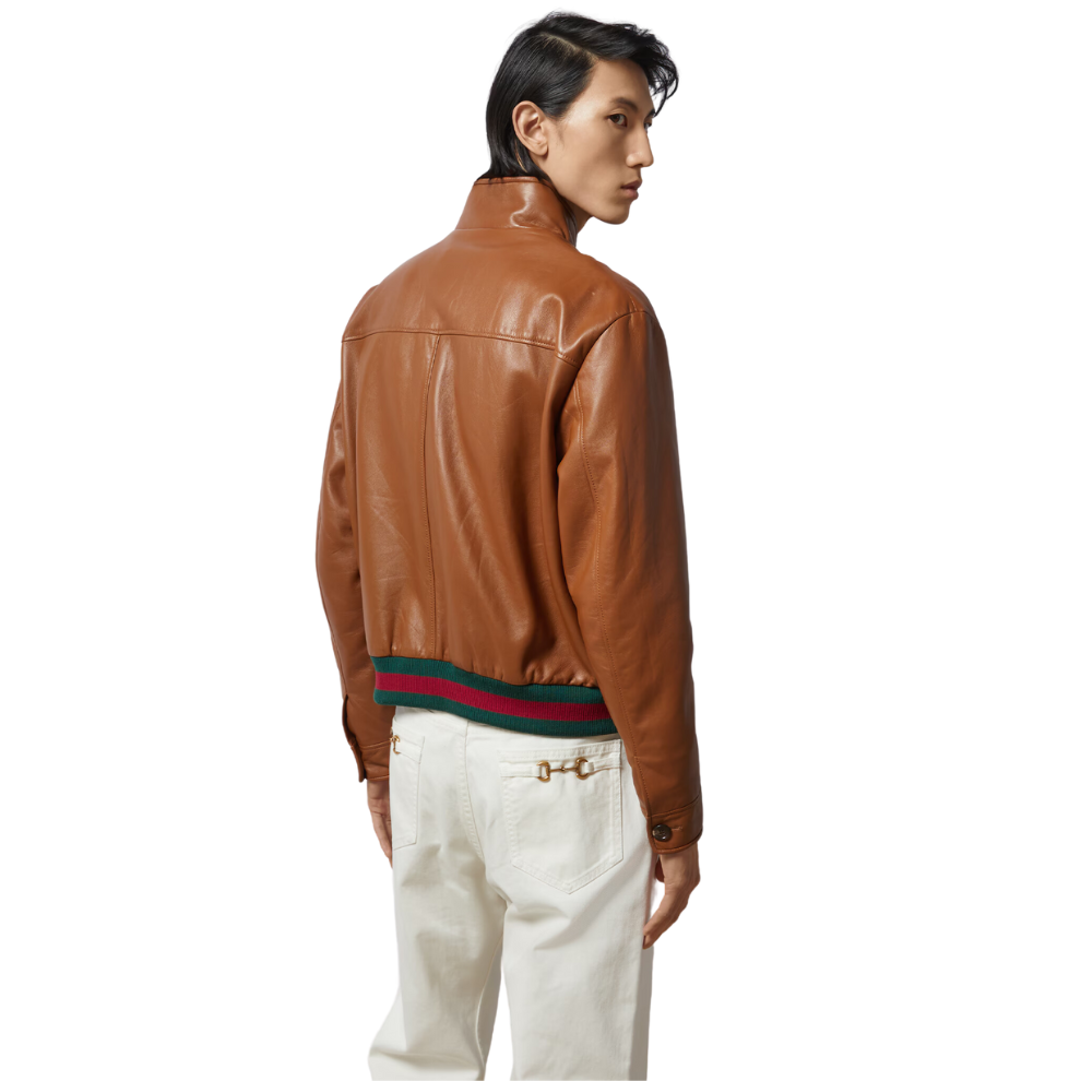 GUCCI LEATHER BOMBER JACKET