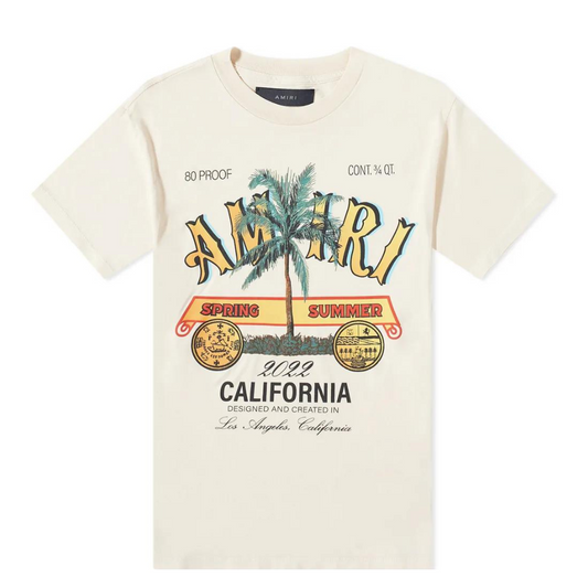 AMIRI RUM LABEL TEE ALMOND - Digital-Shoppers