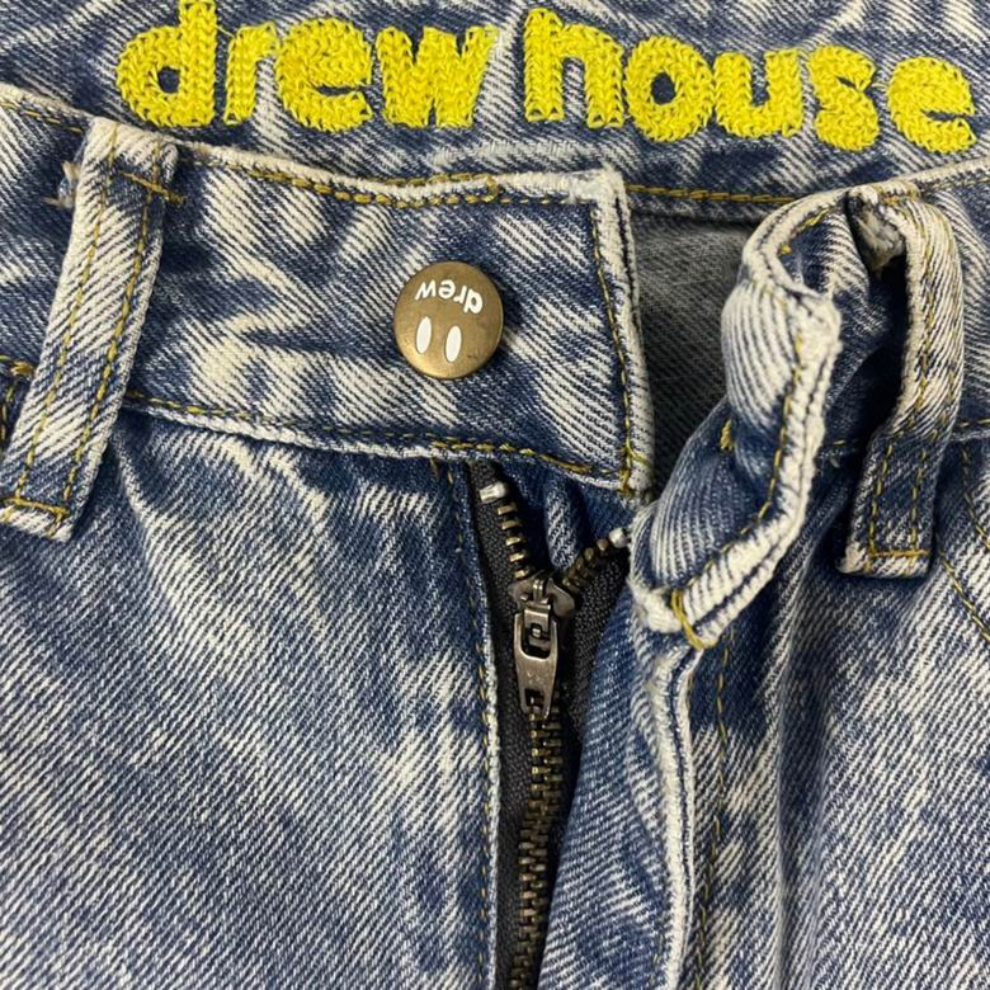 DREW HOUSE Indigo Patchwork Jeans