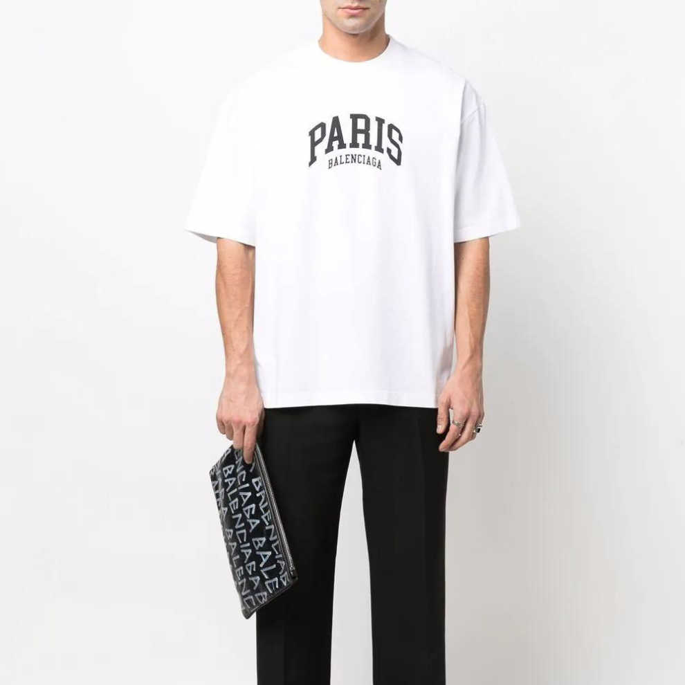 Balenciaga Paris logo cotton T-shirt - Digital-Shoppers