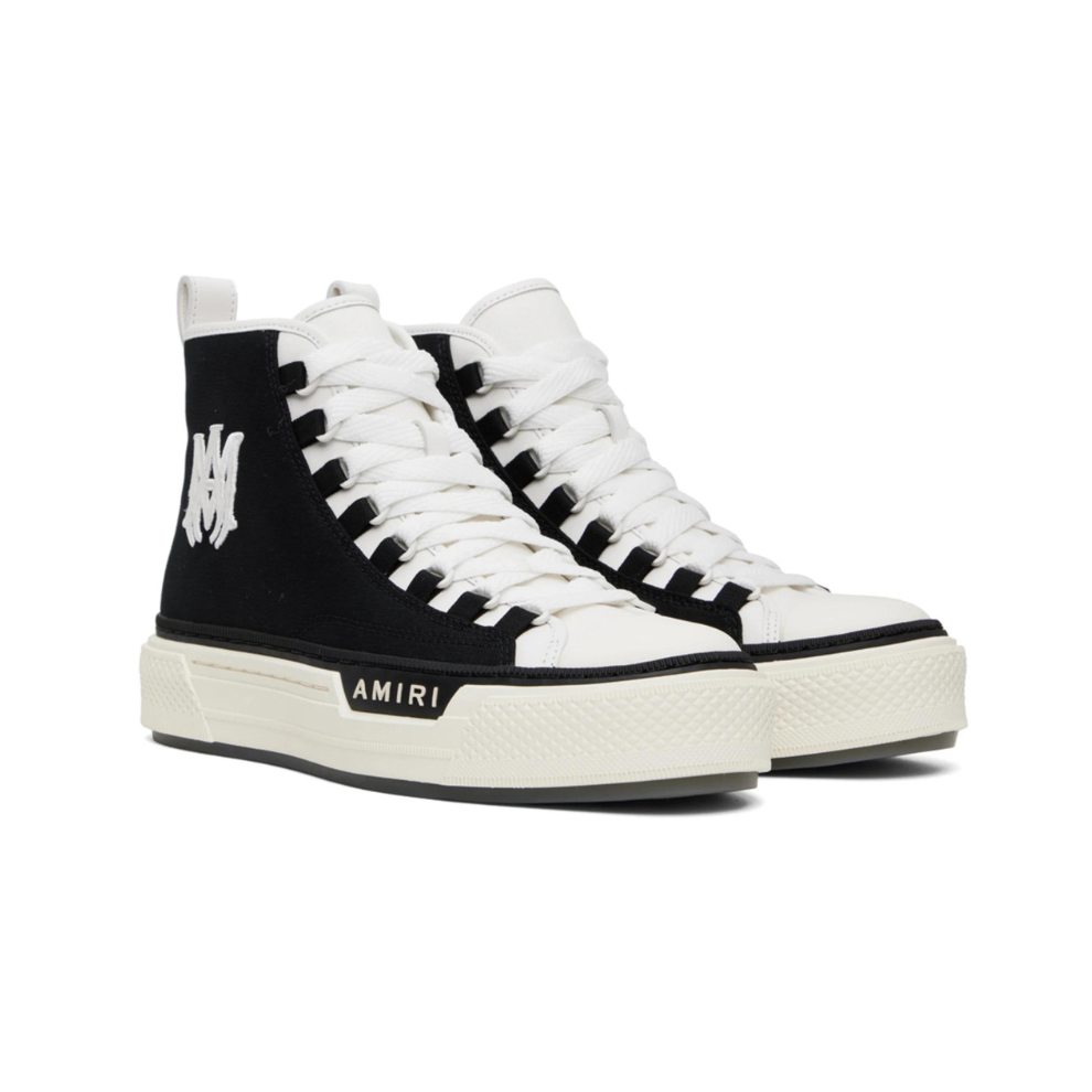 AMIRI Black & White M.A. Court Sneakers