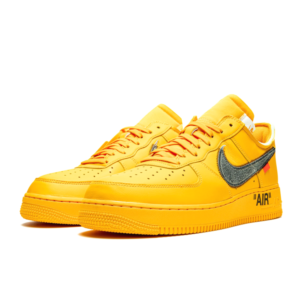 air force 1 off white university gold