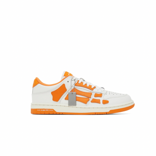 AMIRI White & Orange Skel Top Low Sneakers